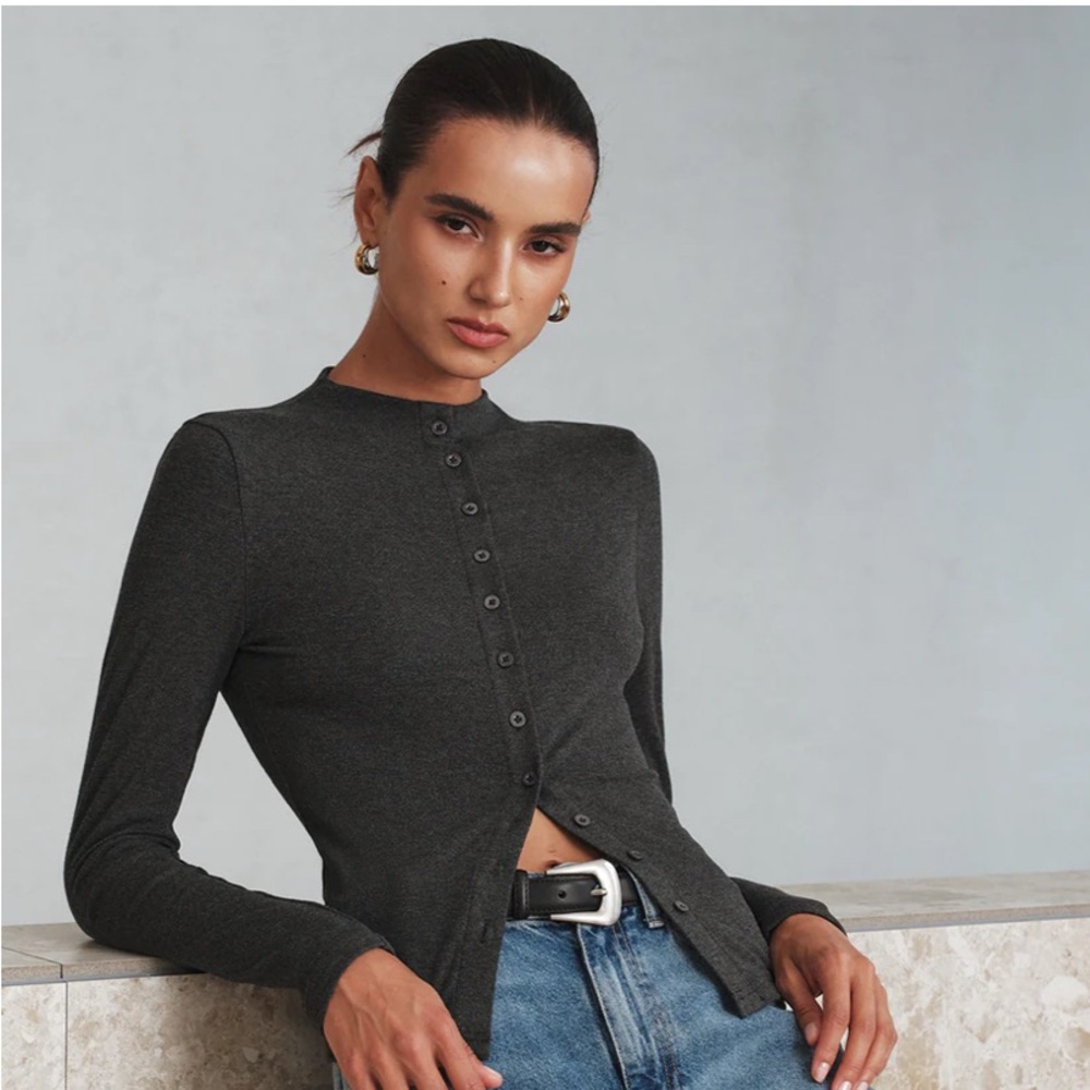 Charcoal Gray Women's Top